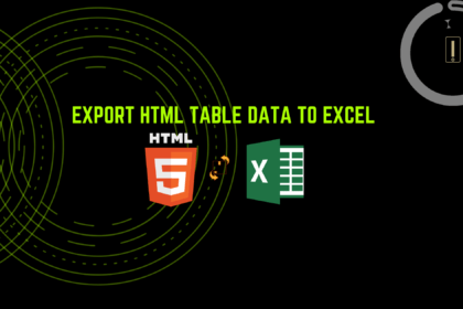 export HTML table data into Excel sheet